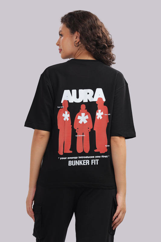 AURA Oversized Graphic Tee – Bunker Fit