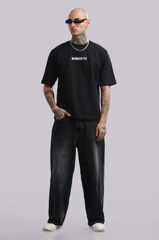 BUNKERFIT "Me vs Me Focus" Oversized Graphic T-Shirt