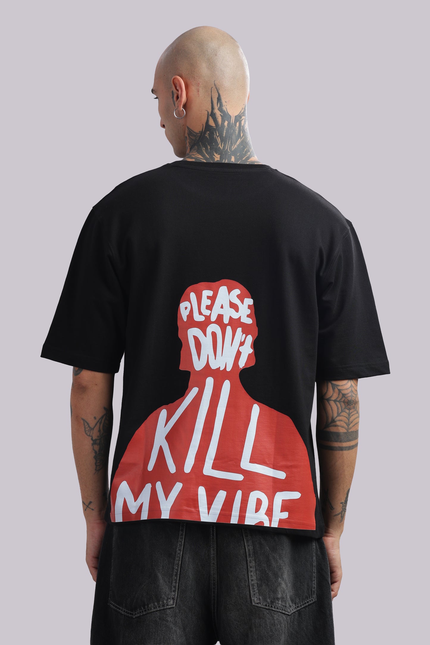 BUNKERFIT “Don’t Kill My Vibe” Oversized Graphic T-Shirt