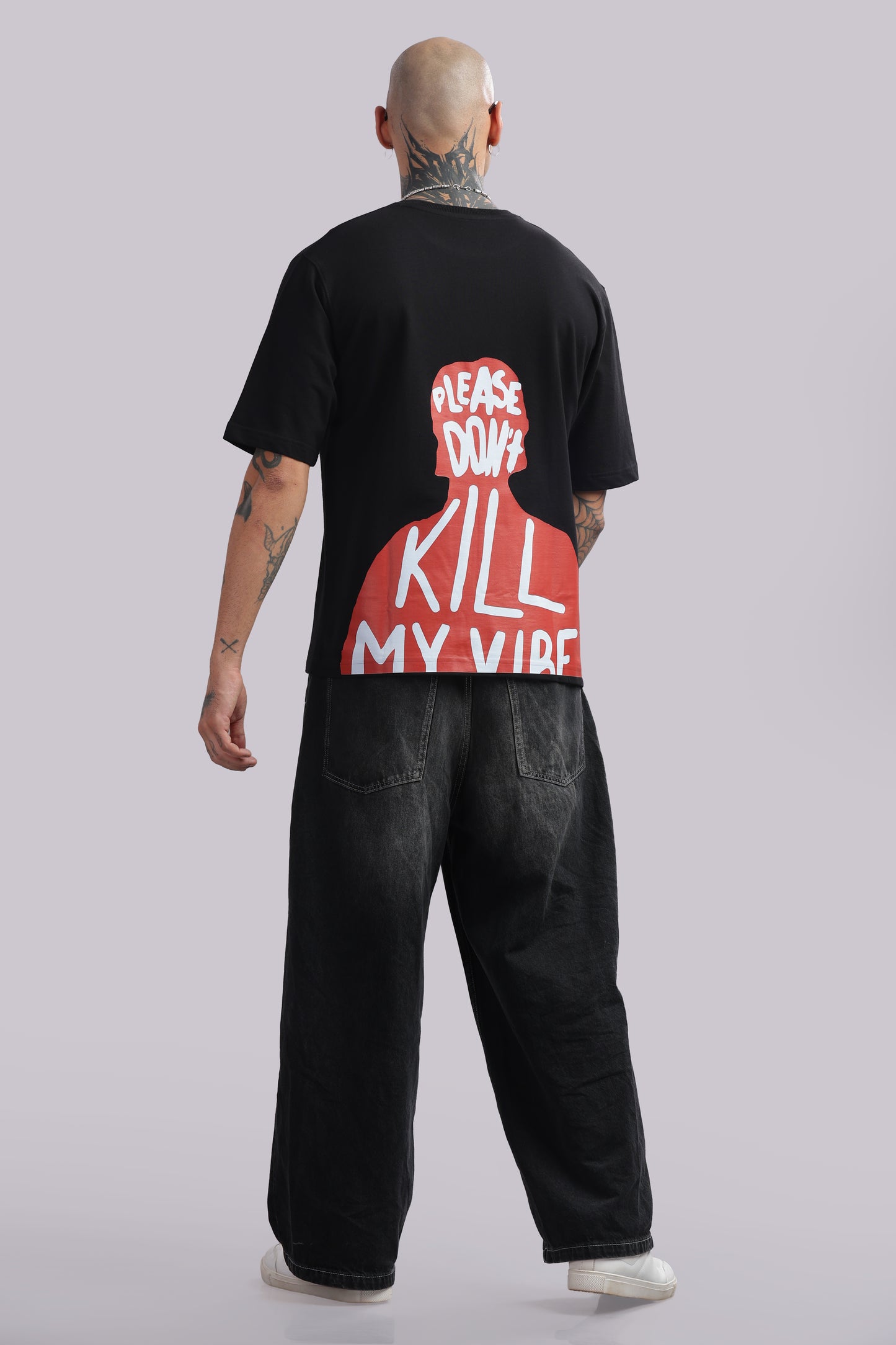 BUNKERFIT “Don’t Kill My Vibe” Oversized Graphic T-Shirt