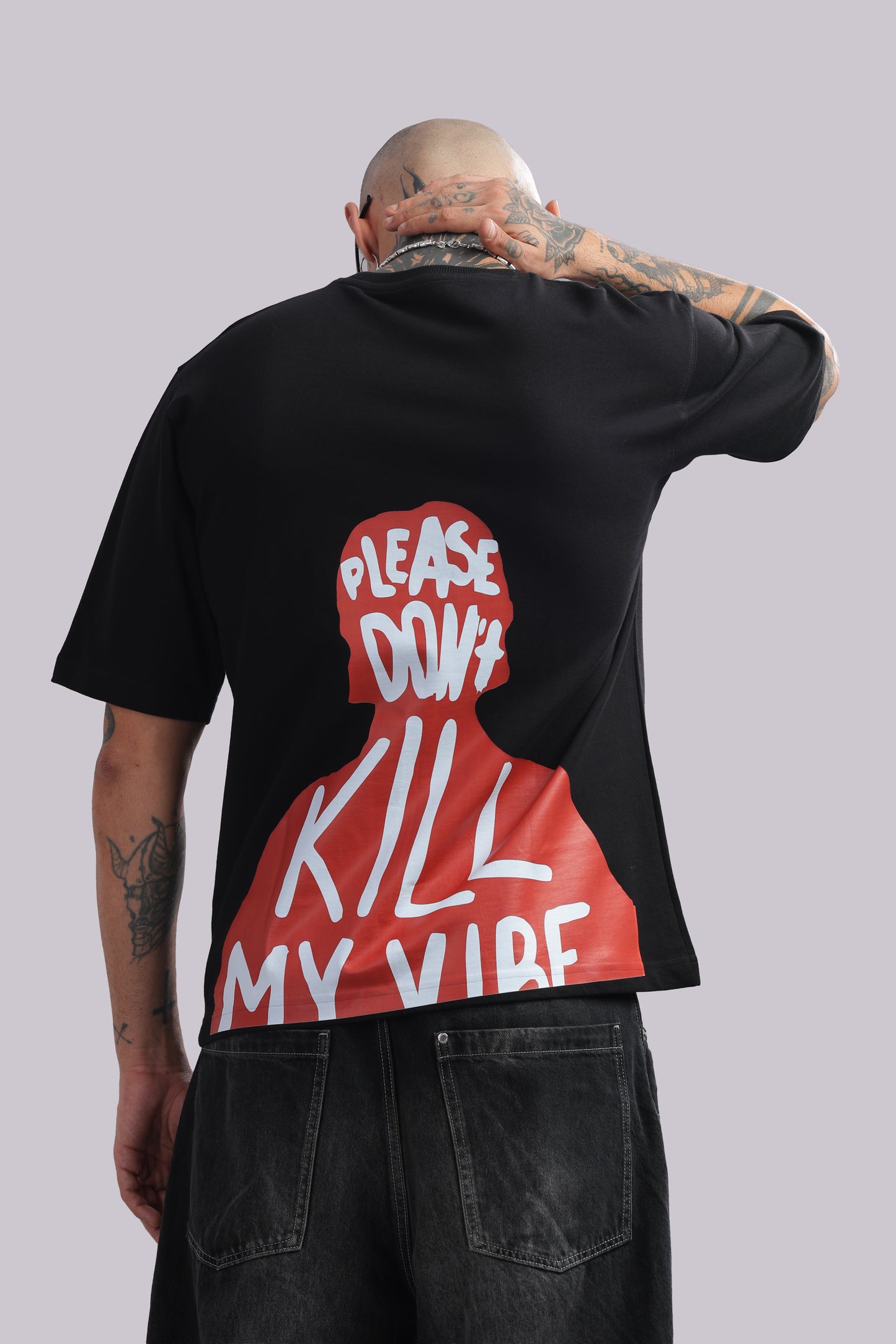 BUNKERFIT “Don’t Kill My Vibe” Oversized Graphic T-Shirt