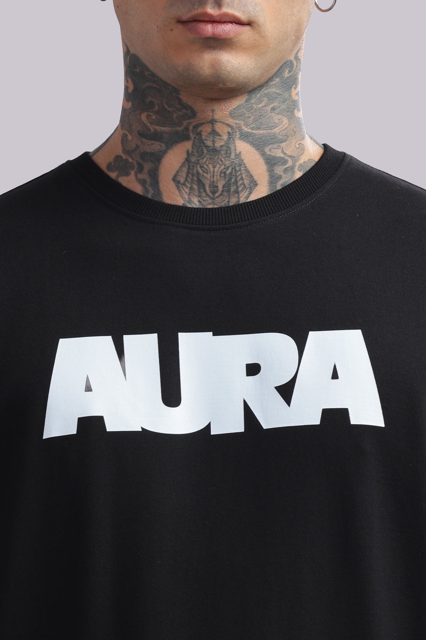 AURA Oversized Graphic Tee – Bunker Fit