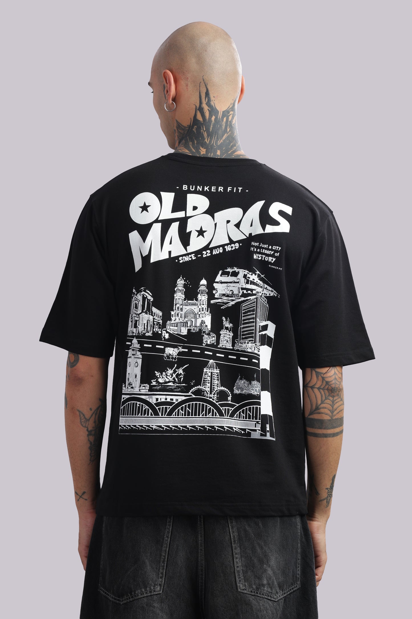 Old Madras Oversized Graphic Tee – Bunker Fit