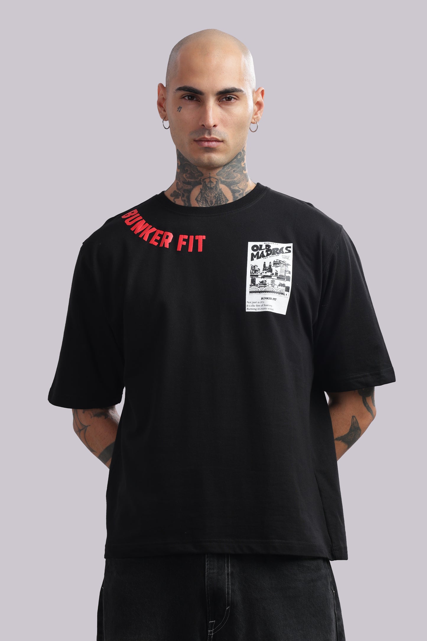 Old Madras Oversized Graphic Tee – Bunker Fit