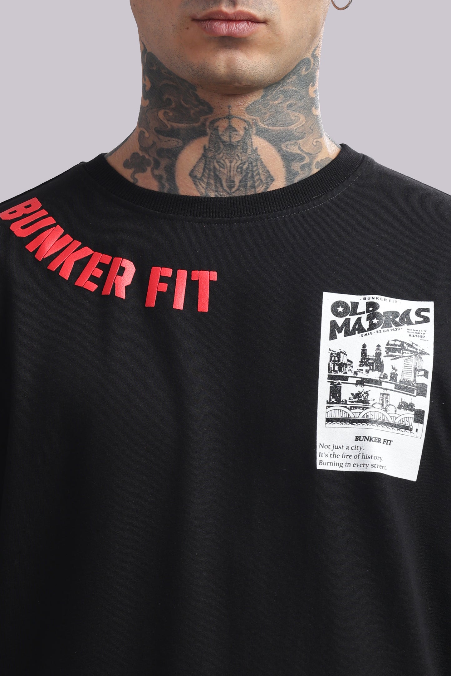 Old Madras Oversized Graphic Tee – Bunker Fit