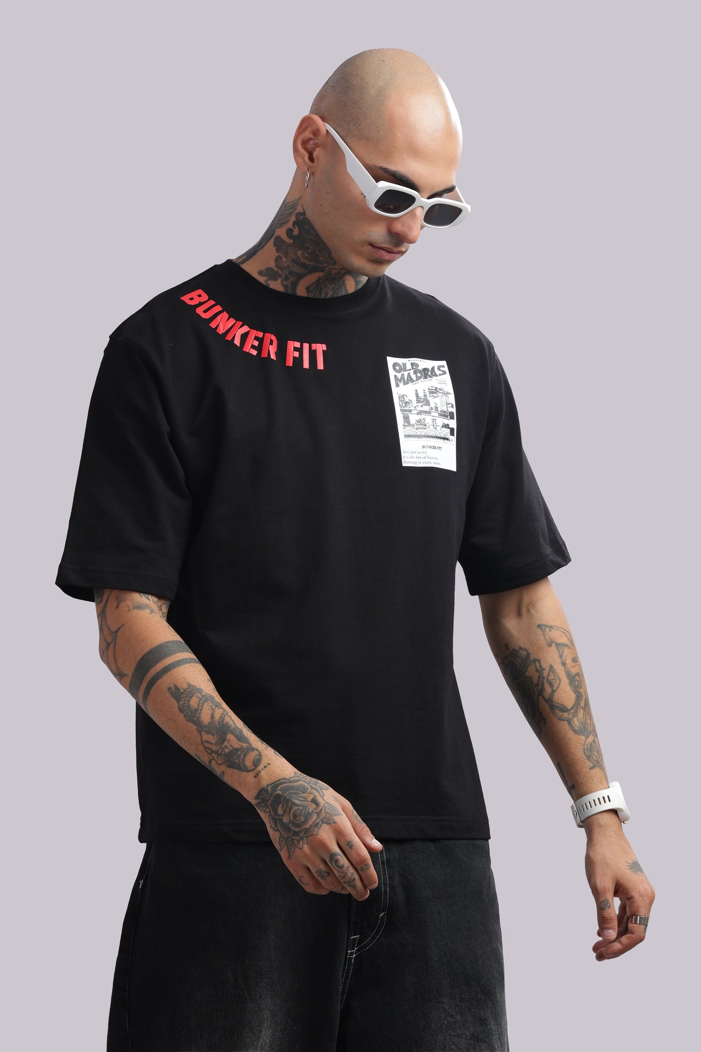 Old Madras Oversized Graphic Tee – Bunker Fit