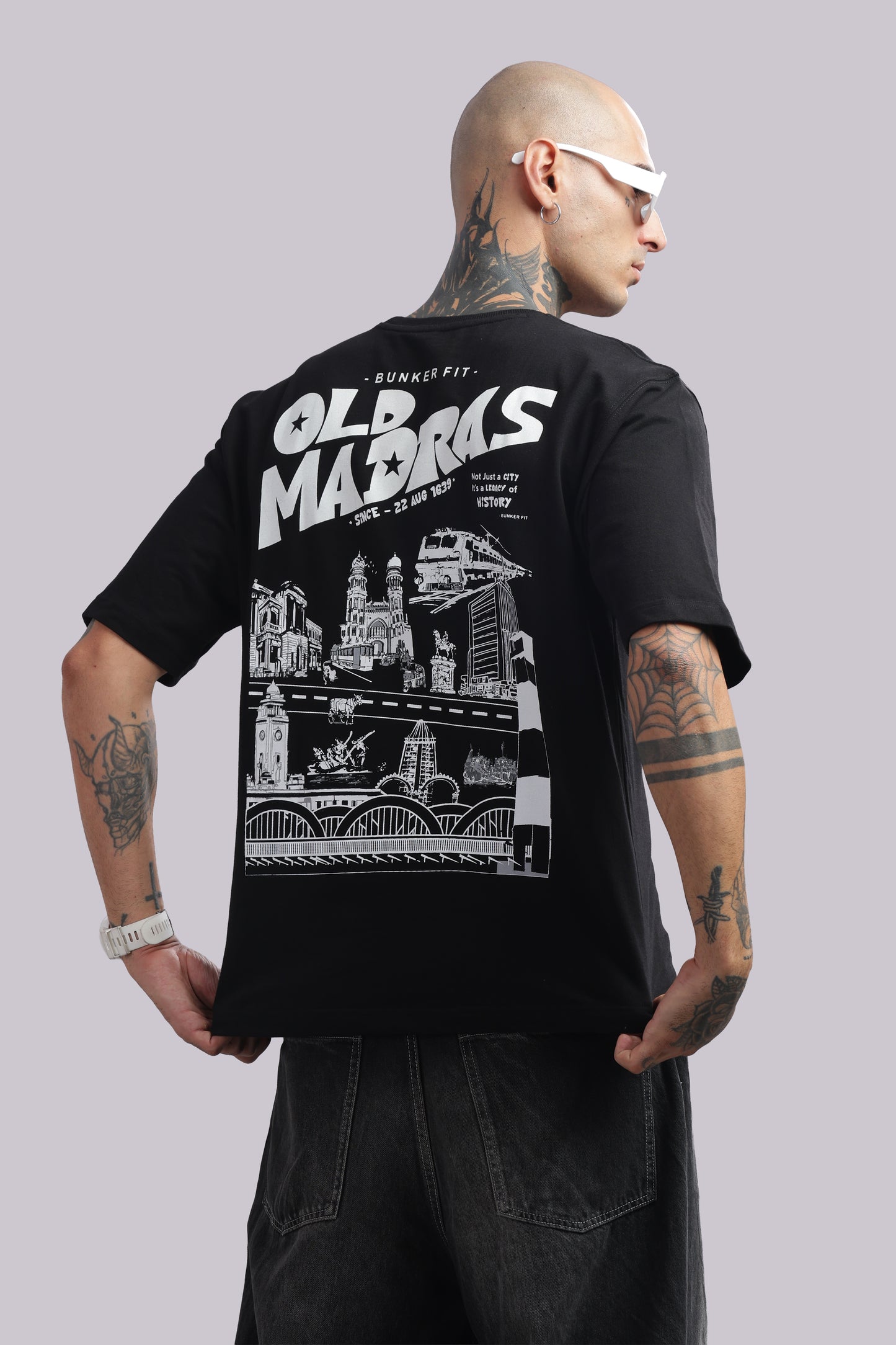 Old Madras Oversized Graphic Tee – Bunker Fit