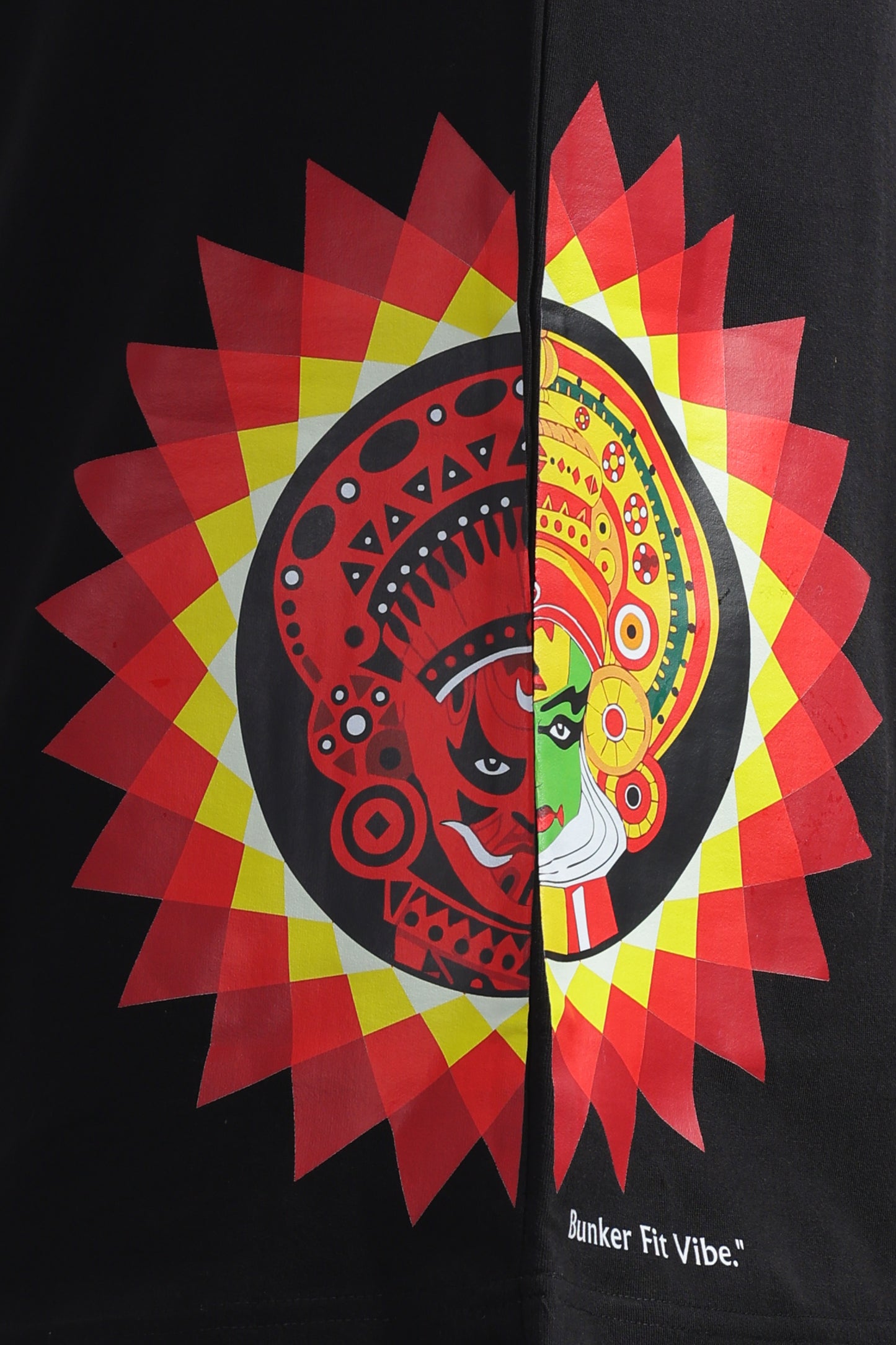 Black Graphic Oversized T-Shirt with Bold Side Print