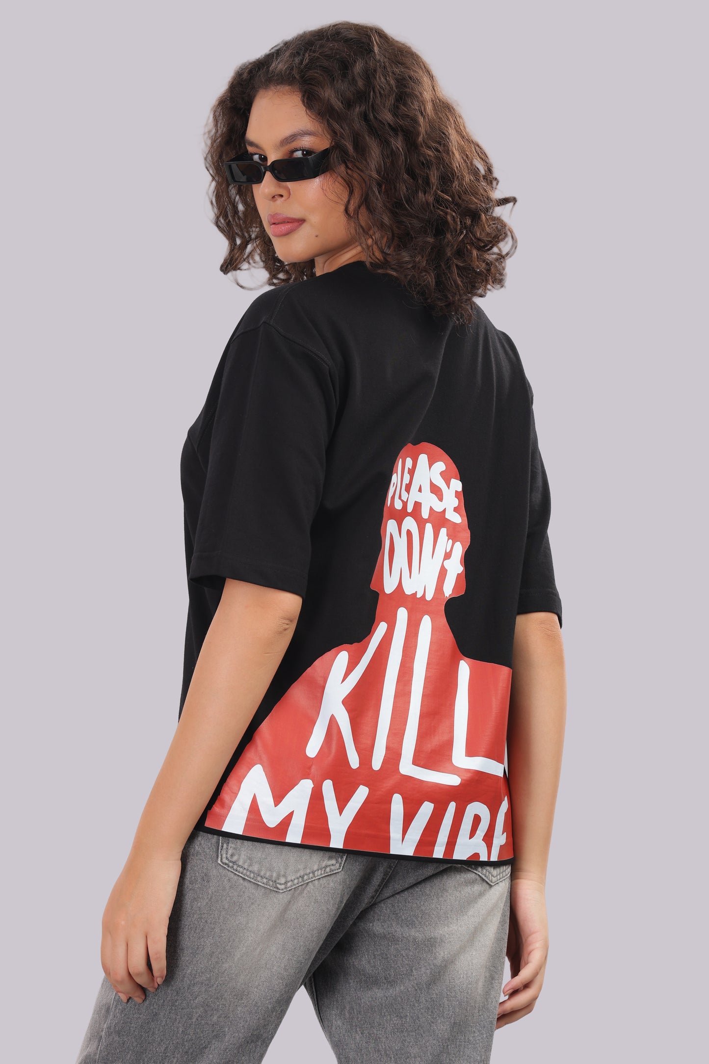 BUNKERFIT “Don’t Kill My Vibe” Oversized Graphic T-Shirt