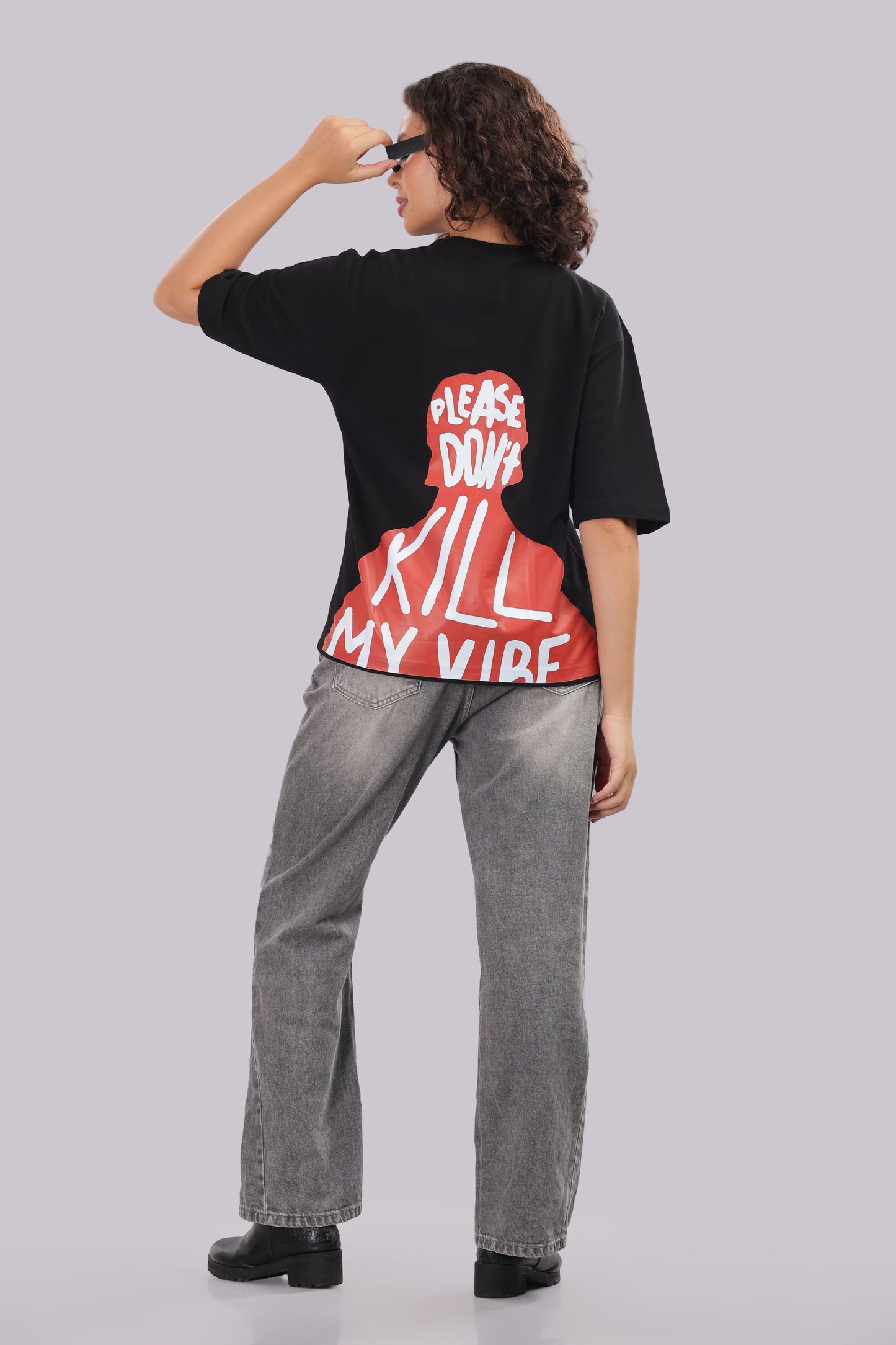 BUNKERFIT “Don’t Kill My Vibe” Oversized Graphic T-Shirt
