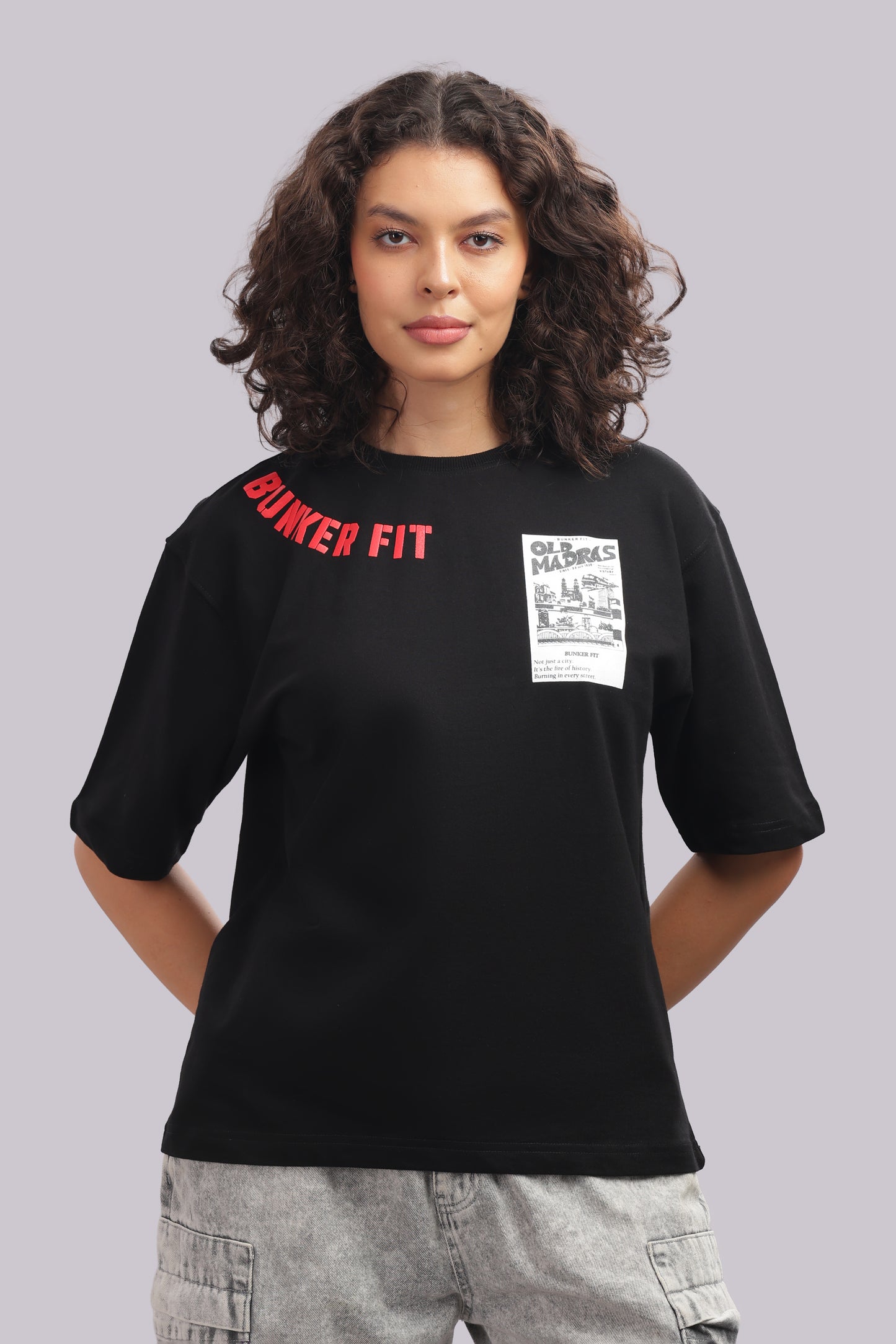 Old Madras Oversized Graphic Tee – Bunker Fit