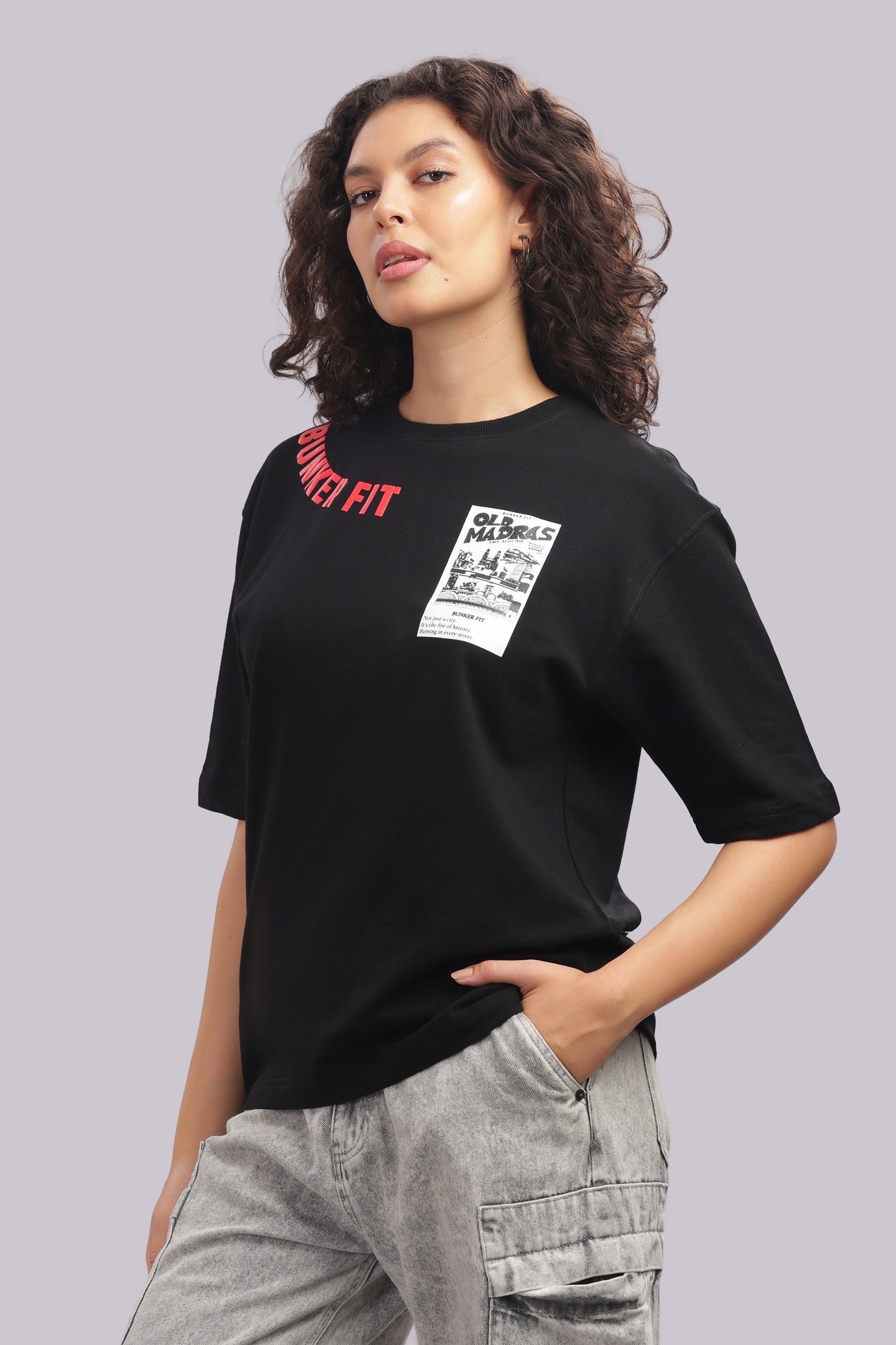 Old Madras Oversized Graphic Tee – Bunker Fit