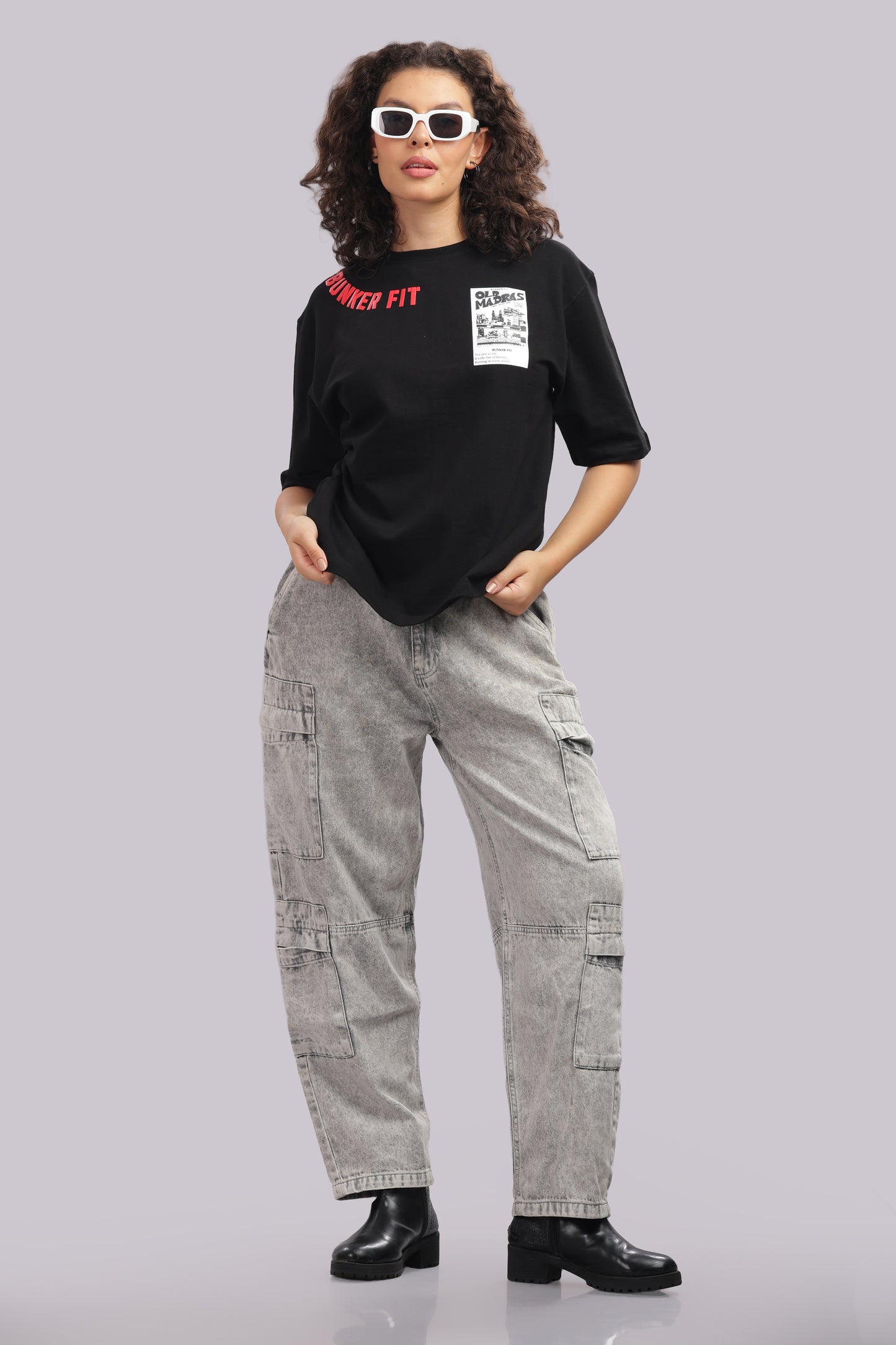 Old Madras Oversized Graphic Tee – Bunker Fit