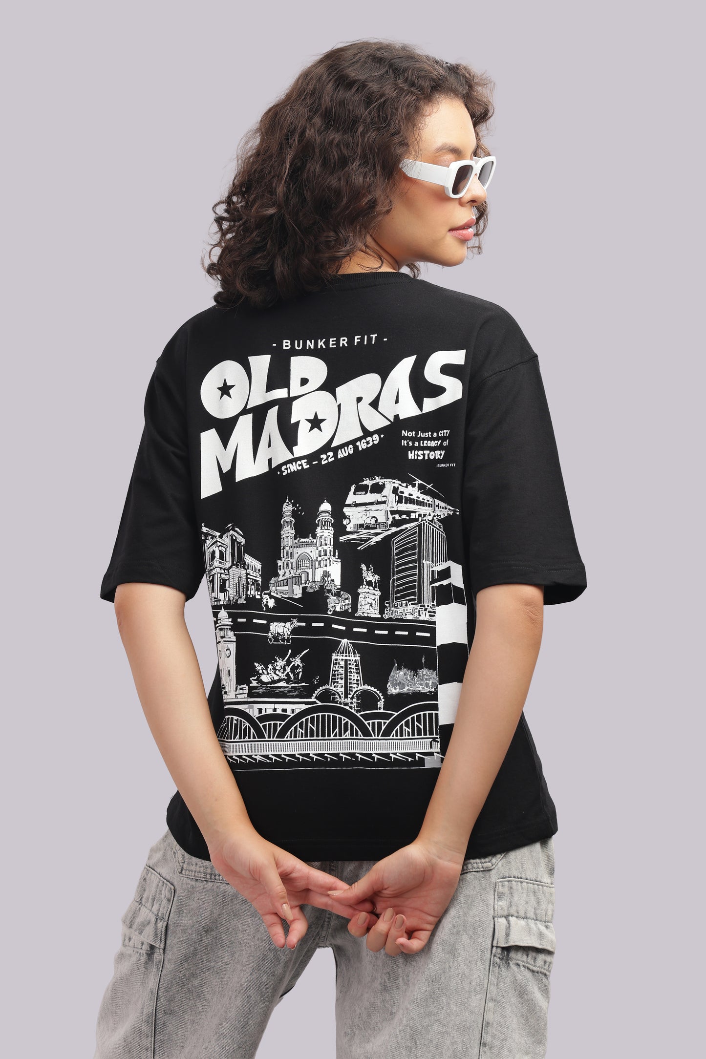 Old Madras Oversized Graphic Tee – Bunker Fit