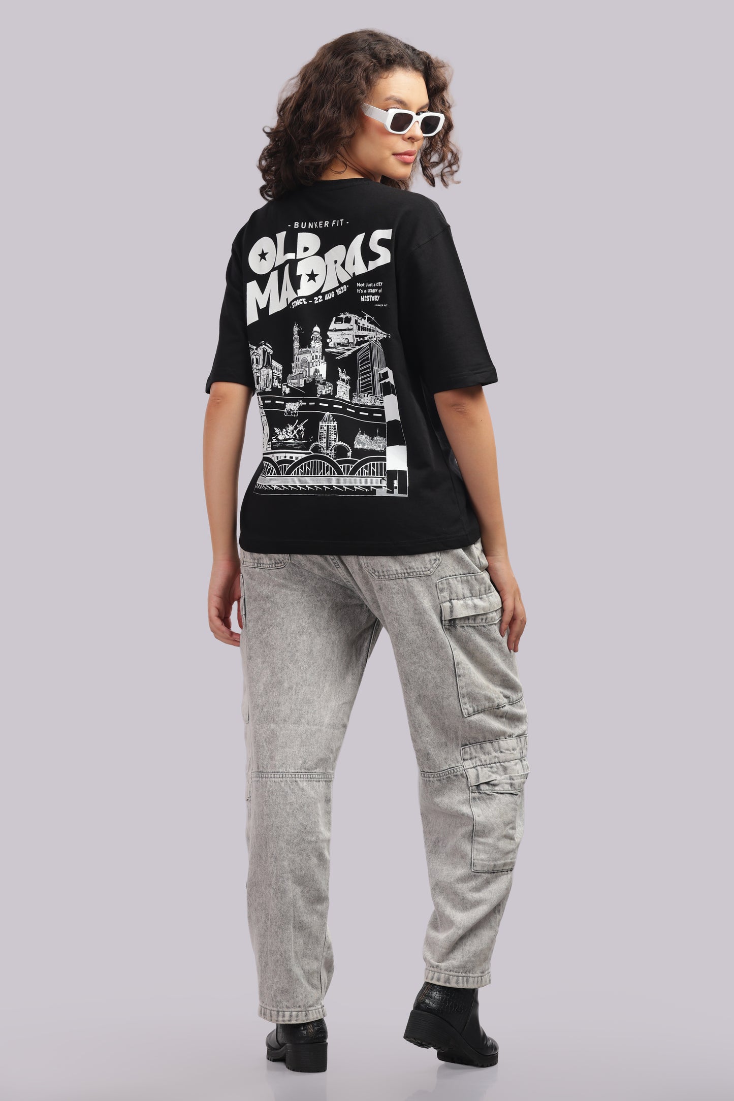 Old Madras Oversized Graphic Tee – Bunker Fit